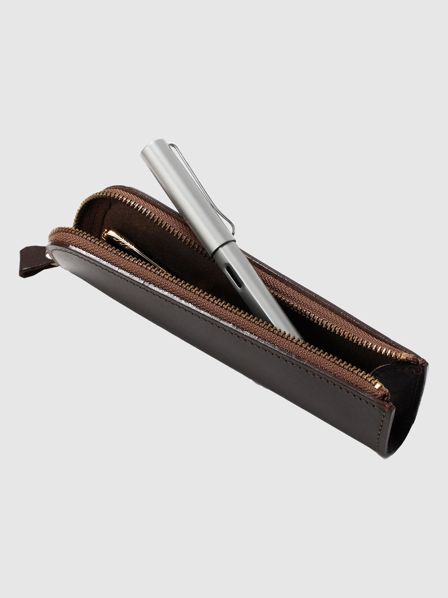 ナチューラ ヌメ革ファスナーペンケース