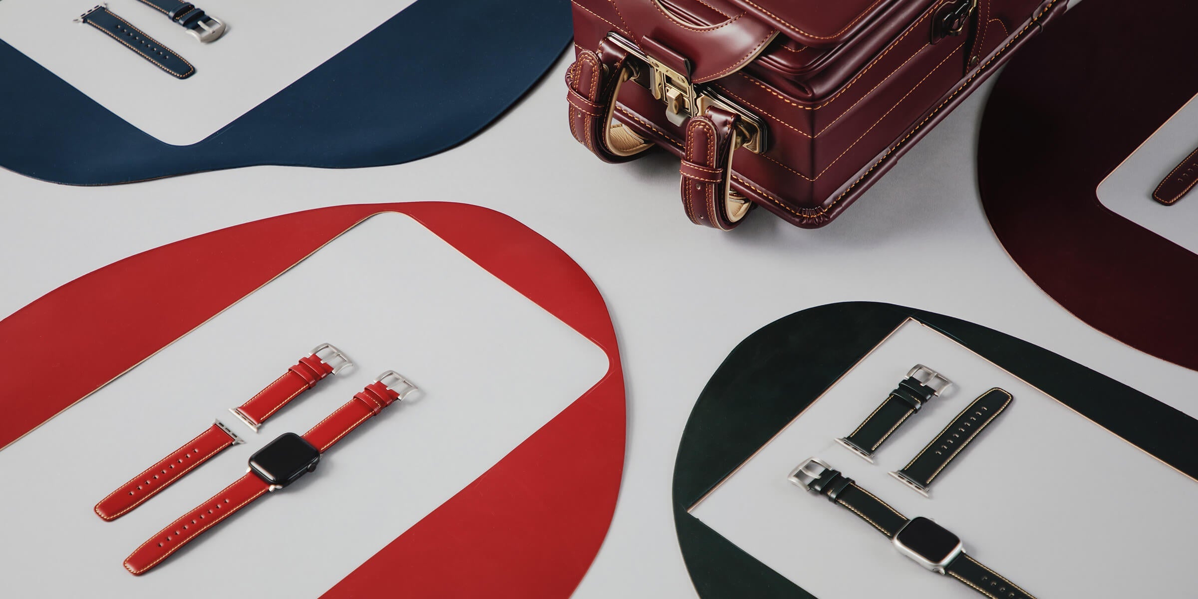 ランドセル用コードバンの「端材」を使った 美しきアップルウォッチ用バンド