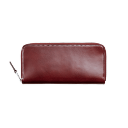 【数量限定色】コードバン ファスナーロングパース 002 レッドアンバー