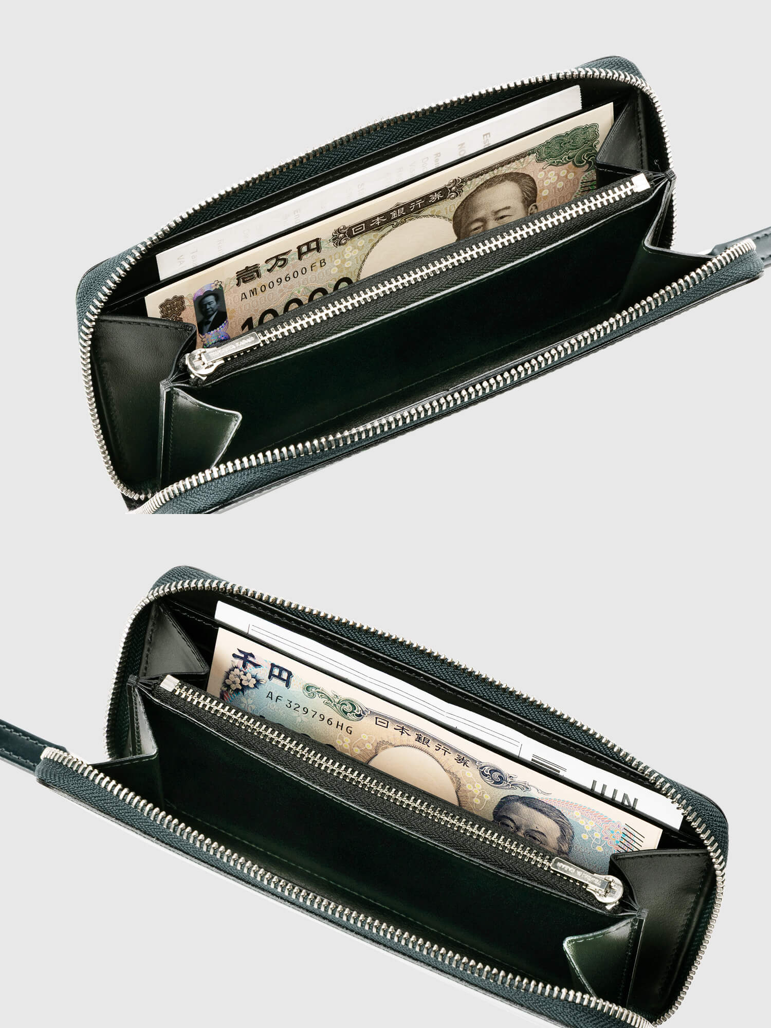 【数量限定色】コードバン ファスナーロングパース 002