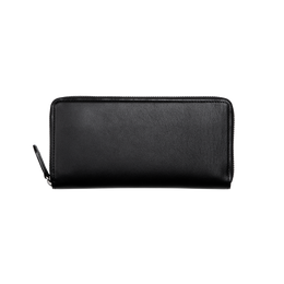 ヌメ ファスナーロングパース ブラック