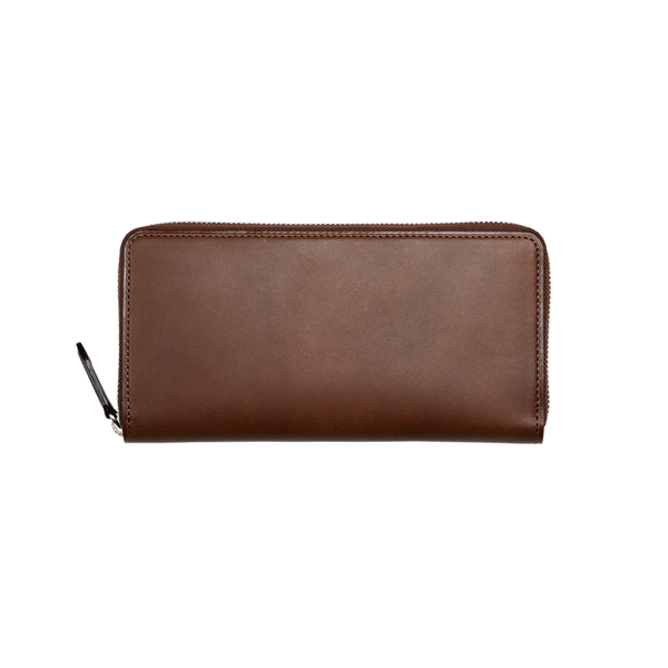 ヌメ ファスナーロングパース