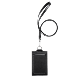 ヌメ IDカードケース(縦型) ブラック