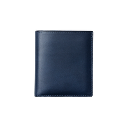 ヌメ 二折財布(スリム) ネイビー