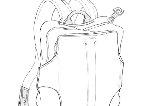 32 Rough Sketch: Backpack