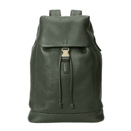 【数量限定色】トーンオイルヌメ フラップバックパック ダークグリーン