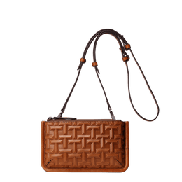 【数量限定色】TSUCHIYA フラットミニショルダー（シグネチャーレイズド） ブラウン